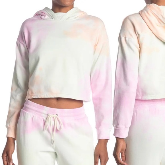 NWT!! 90 Degree Cropped Tie Dye Hoodie - Picture 1 of 4